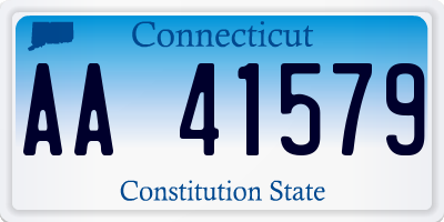 CT license plate AA41579