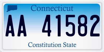 CT license plate AA41582