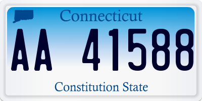 CT license plate AA41588