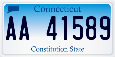 CT license plate AA41589