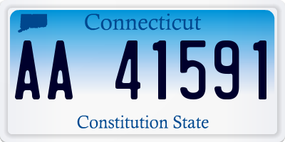 CT license plate AA41591