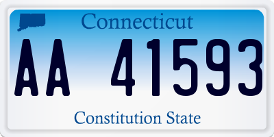 CT license plate AA41593