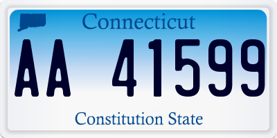 CT license plate AA41599