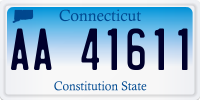 CT license plate AA41611