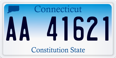 CT license plate AA41621