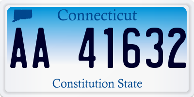 CT license plate AA41632