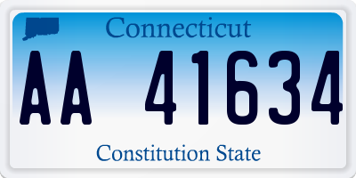 CT license plate AA41634