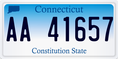 CT license plate AA41657