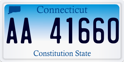 CT license plate AA41660