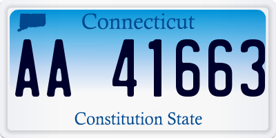 CT license plate AA41663