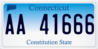 CT license plate AA41666