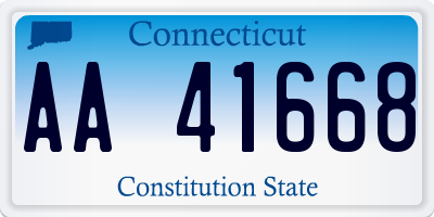 CT license plate AA41668