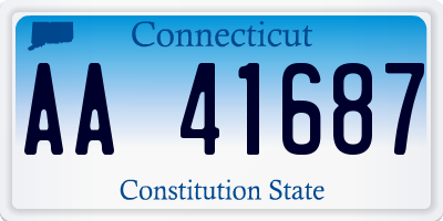 CT license plate AA41687