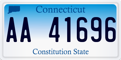 CT license plate AA41696