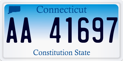CT license plate AA41697