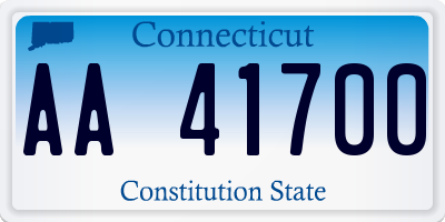 CT license plate AA41700