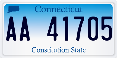 CT license plate AA41705