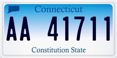 CT license plate AA41711