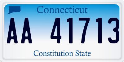 CT license plate AA41713