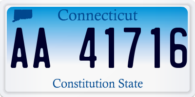 CT license plate AA41716