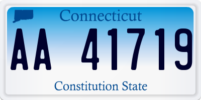 CT license plate AA41719