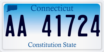 CT license plate AA41724