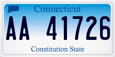 CT license plate AA41726