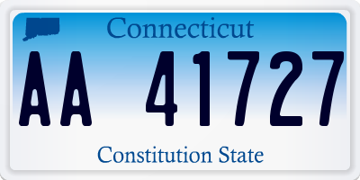 CT license plate AA41727