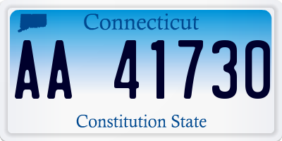 CT license plate AA41730