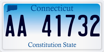 CT license plate AA41732