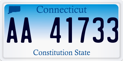 CT license plate AA41733