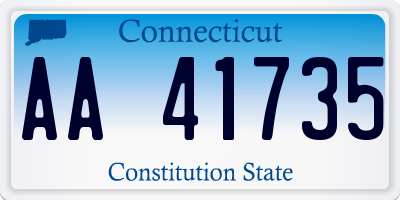 CT license plate AA41735