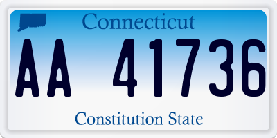 CT license plate AA41736