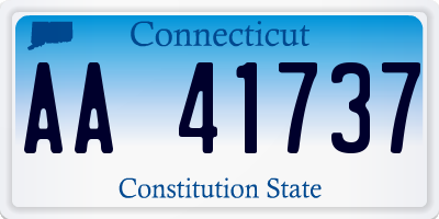 CT license plate AA41737