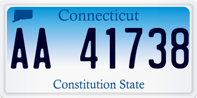 CT license plate AA41738