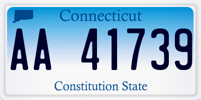 CT license plate AA41739