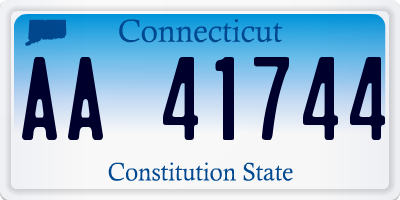 CT license plate AA41744