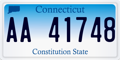 CT license plate AA41748