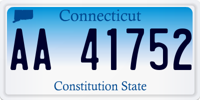 CT license plate AA41752