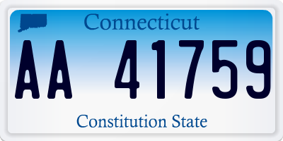 CT license plate AA41759