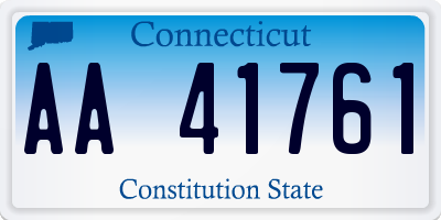 CT license plate AA41761