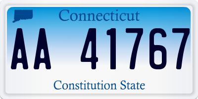 CT license plate AA41767