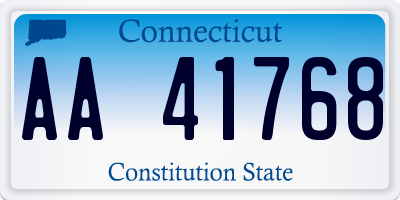 CT license plate AA41768