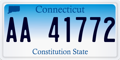 CT license plate AA41772