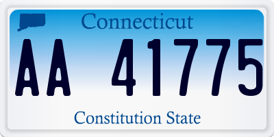 CT license plate AA41775