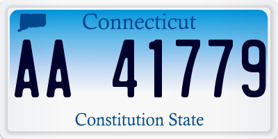 CT license plate AA41779