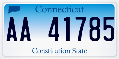 CT license plate AA41785