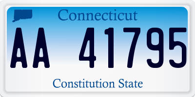 CT license plate AA41795