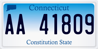 CT license plate AA41809