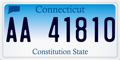 CT license plate AA41810